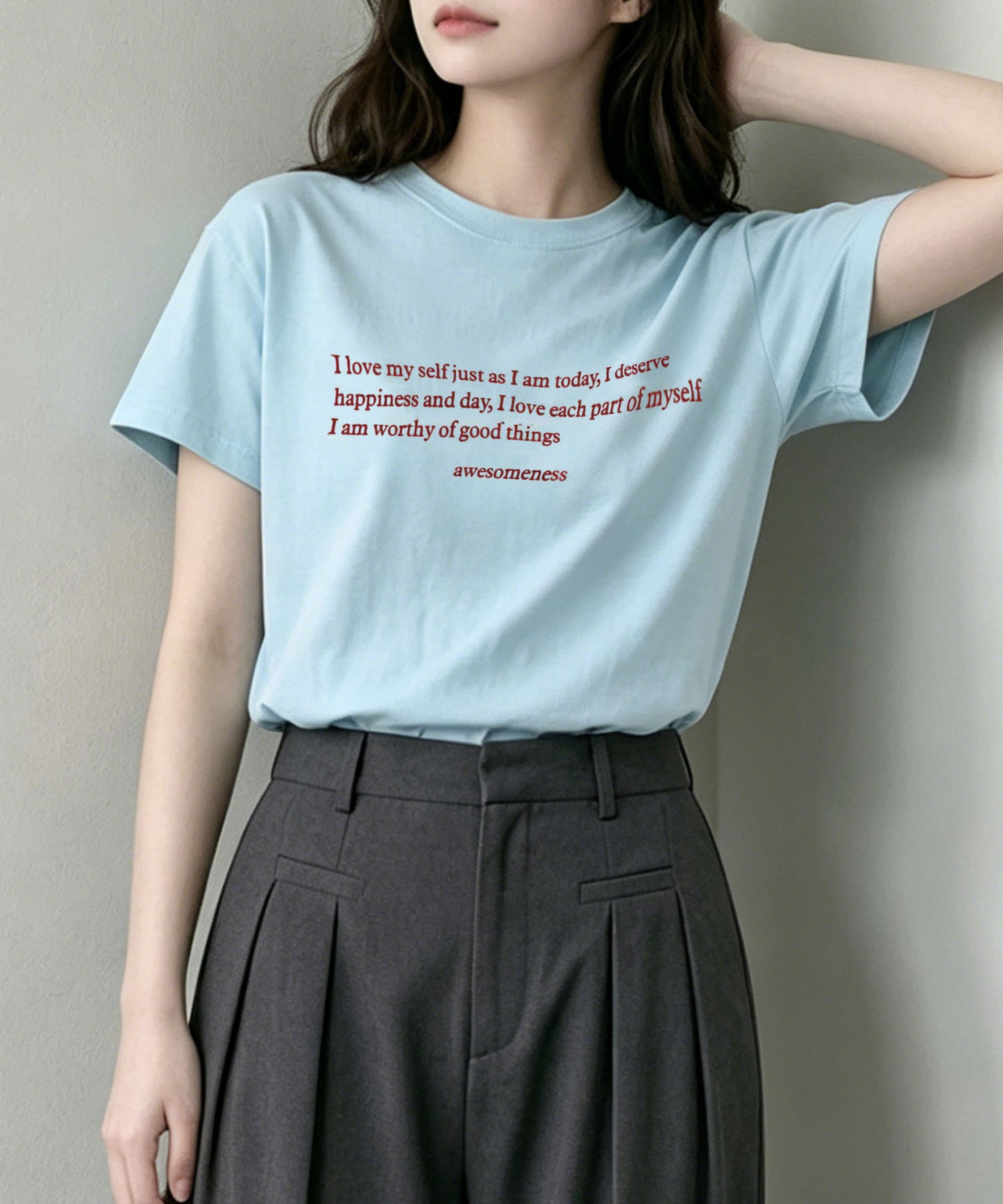 aimoha/ミニメッセージロゴTシャツ