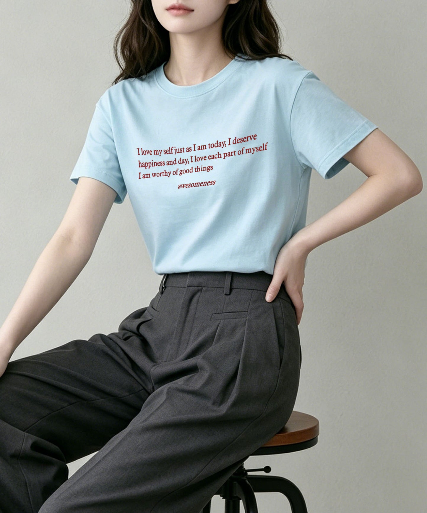 aimoha/ミニメッセージロゴTシャツ