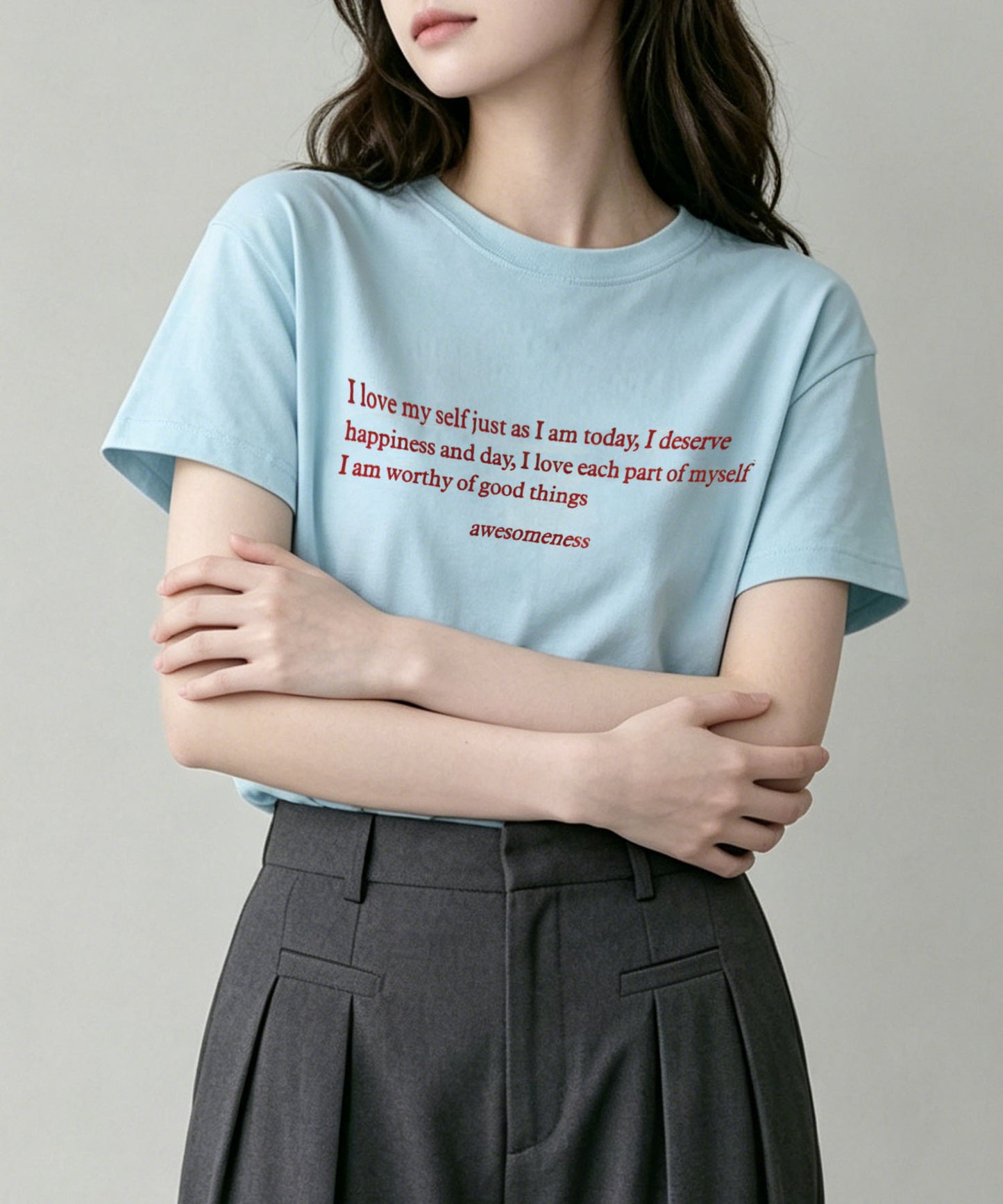 aimoha/ミニメッセージロゴTシャツ