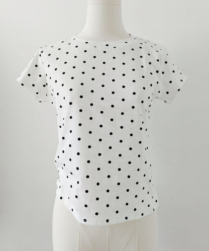 aimoha/ドット柄半袖Tシャツ