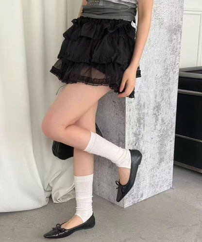 HOOK for girls　シフォンフリル ティアードミニスカート