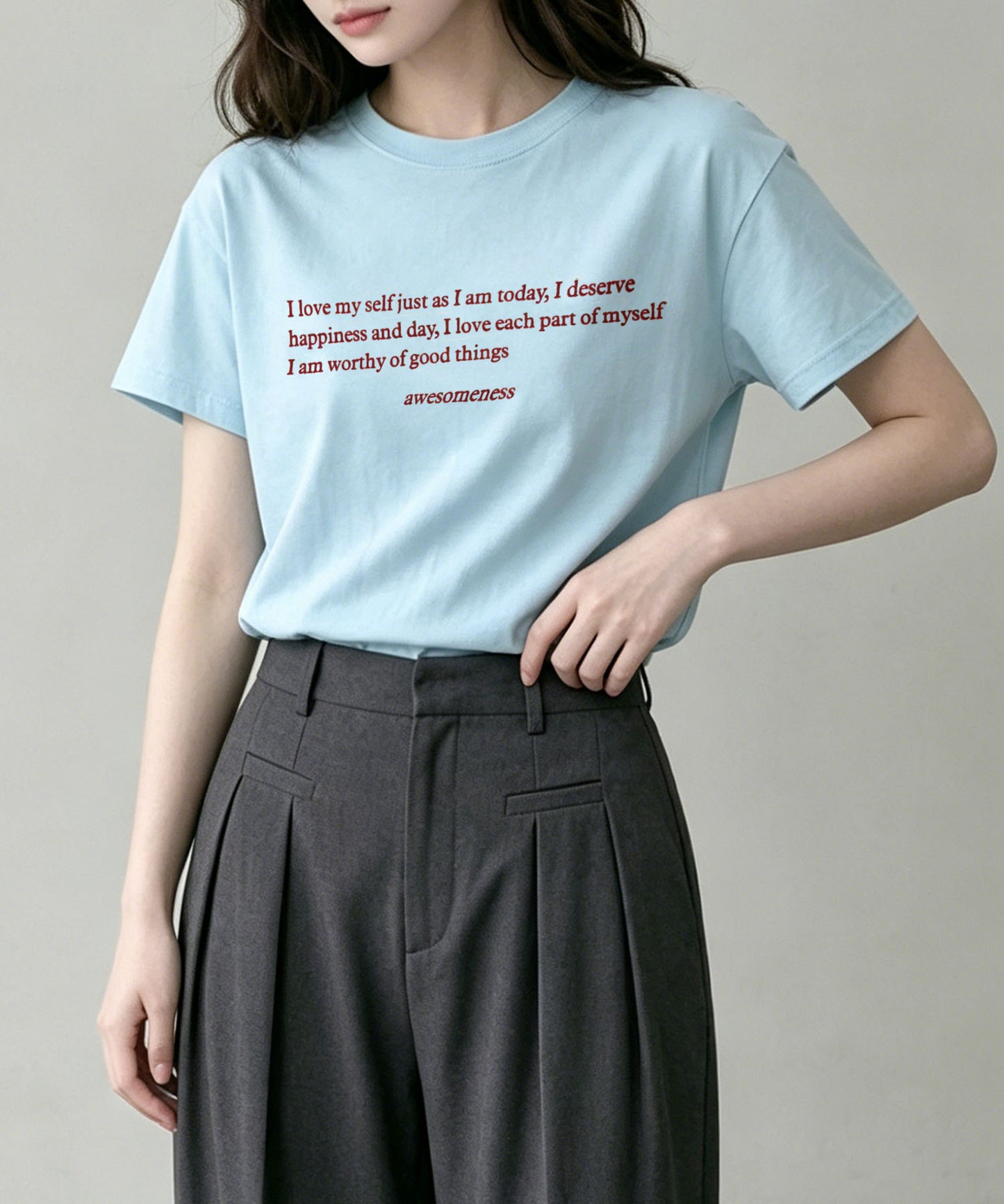 aimoha/ミニメッセージロゴTシャツ