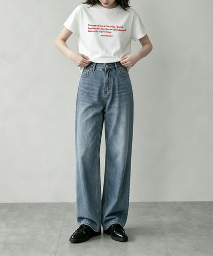 aimoha/ミニメッセージロゴTシャツ