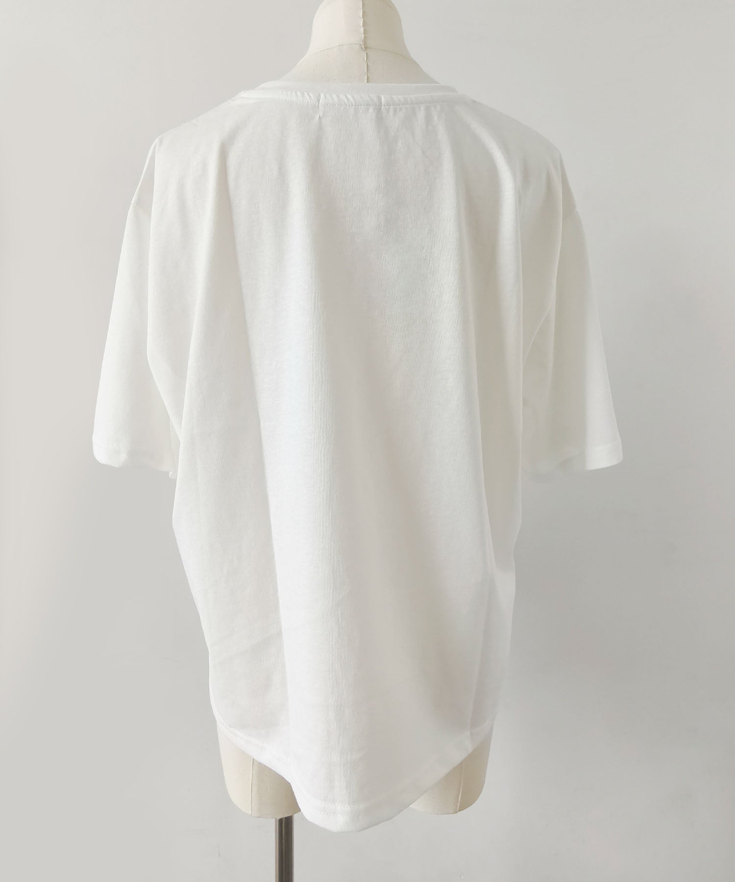 aimoha/英字刺繍ロゴTシャツ