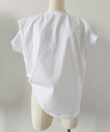 aimoha/ショルダータック半袖Tシャツ プルオーバー