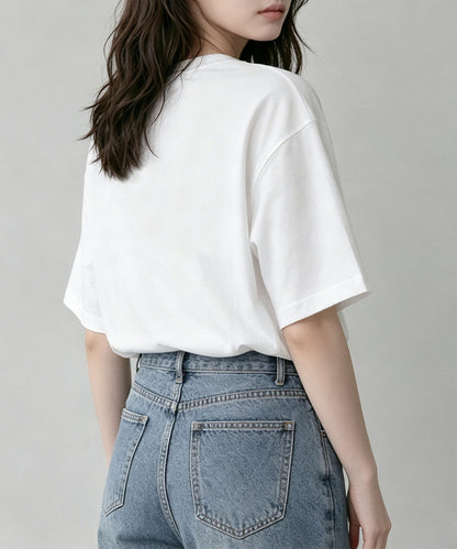 aimoha/カレッジロゴプリントTシャツ