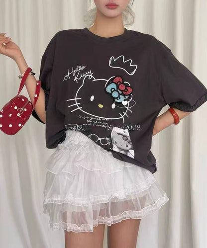 HOOK for girls　シフォンフリル ティアードミニスカート