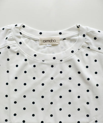 aimoha/ドット柄半袖Tシャツ