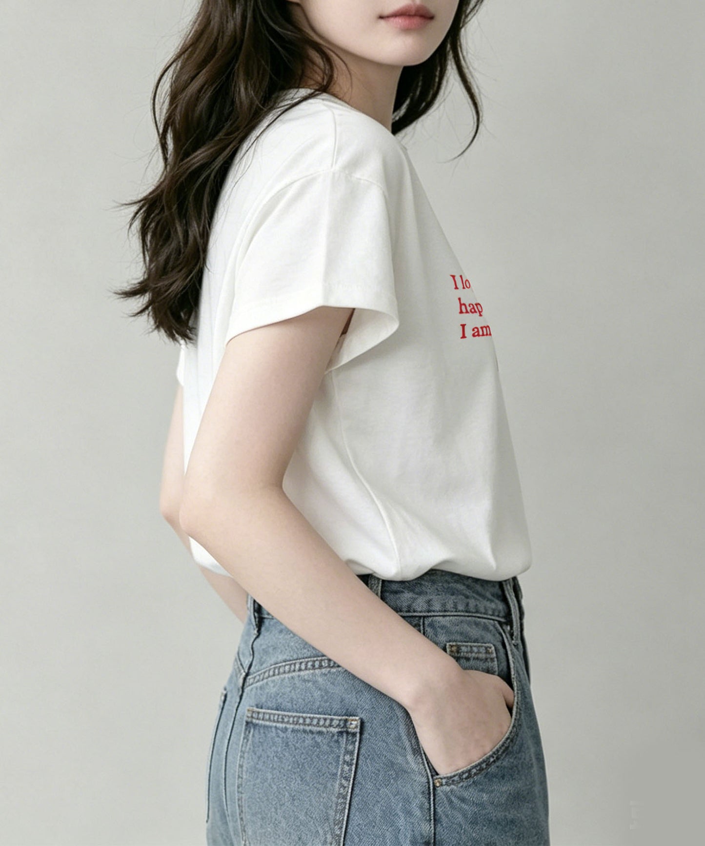 aimoha/ミニメッセージロゴTシャツ