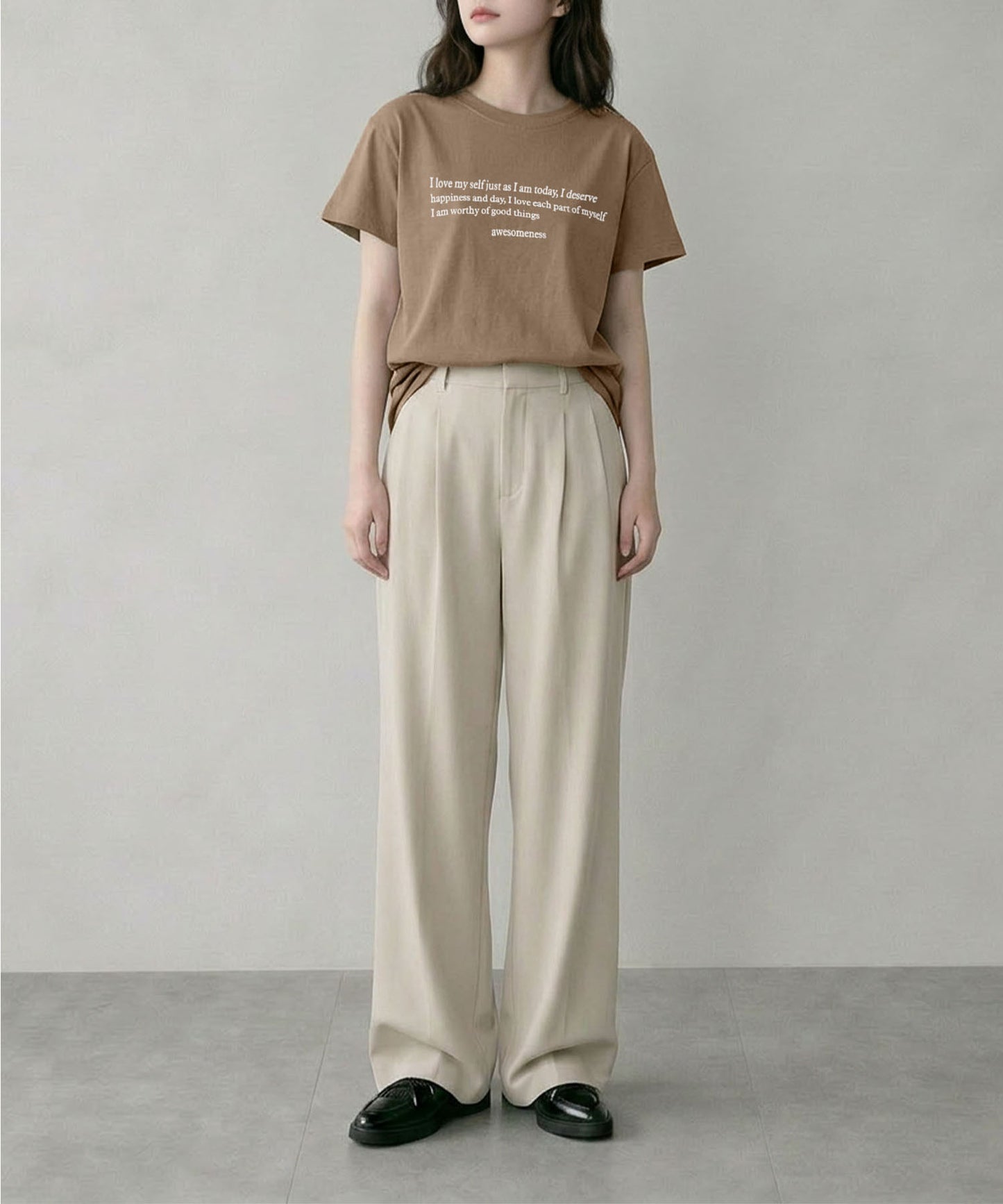 aimoha/ミニメッセージロゴTシャツ