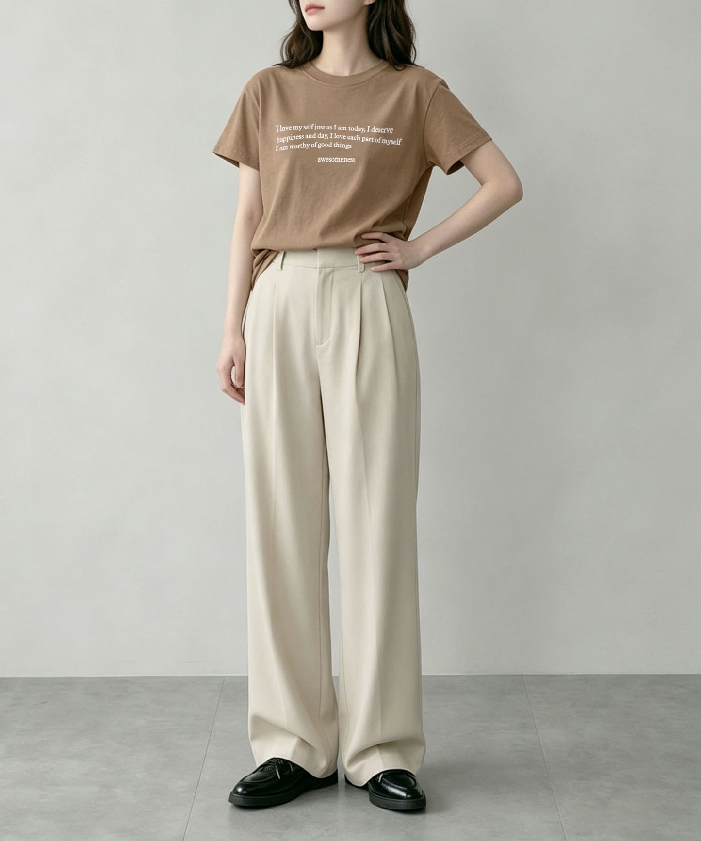 aimoha/ミニメッセージロゴTシャツ