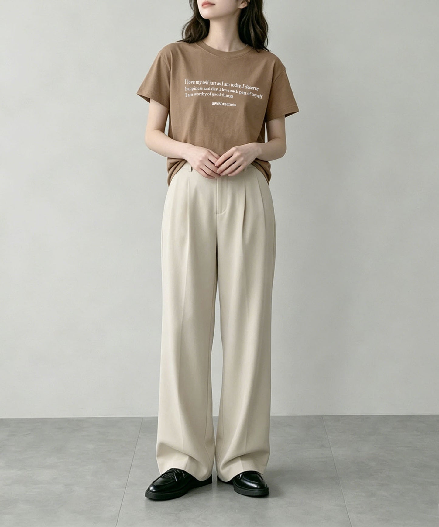aimoha/ミニメッセージロゴTシャツ