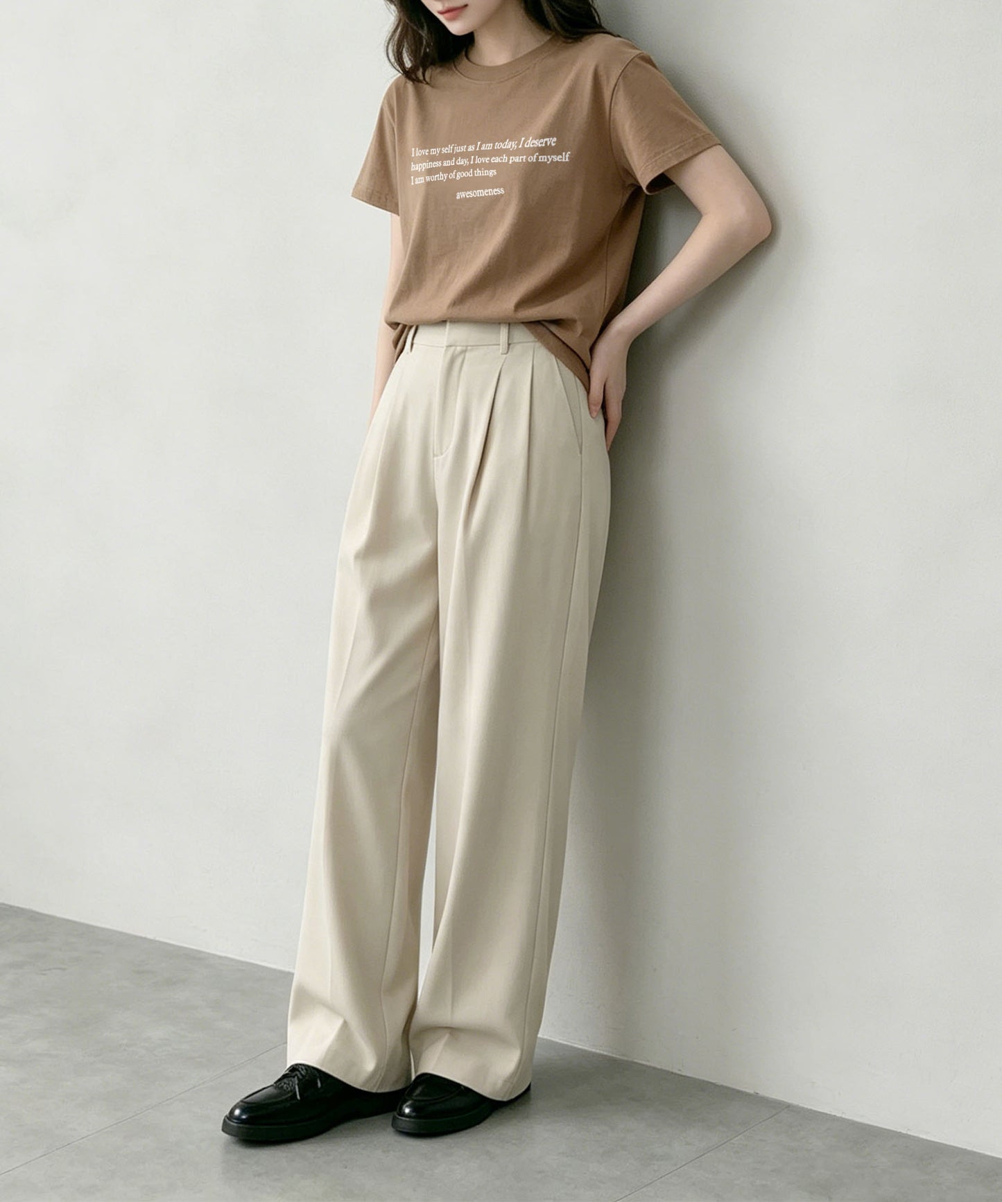aimoha/ミニメッセージロゴTシャツ