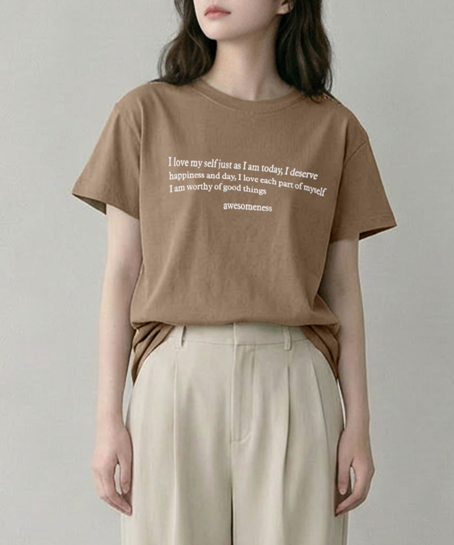 aimoha/ミニメッセージロゴTシャツ