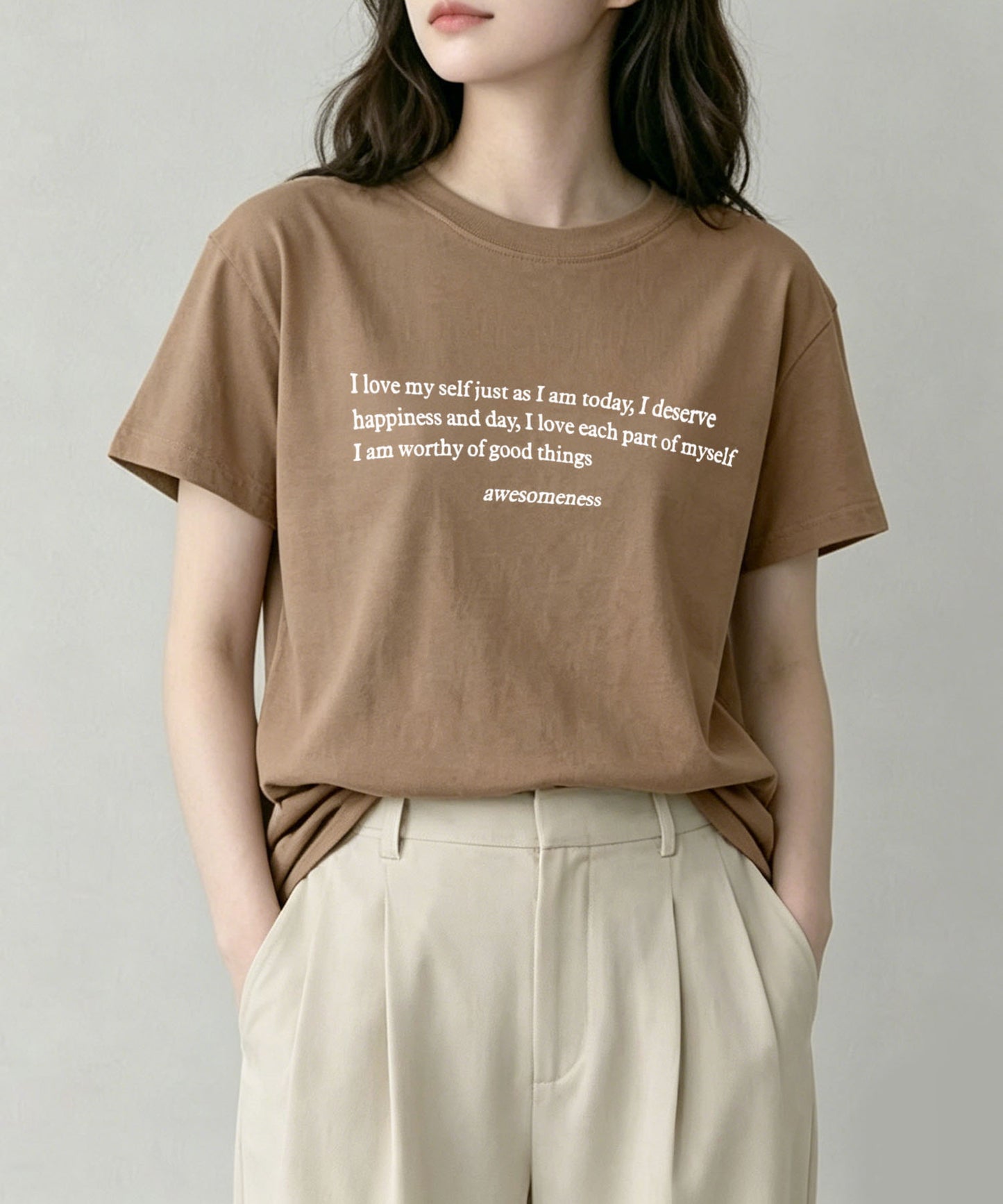 aimoha/ミニメッセージロゴTシャツ
