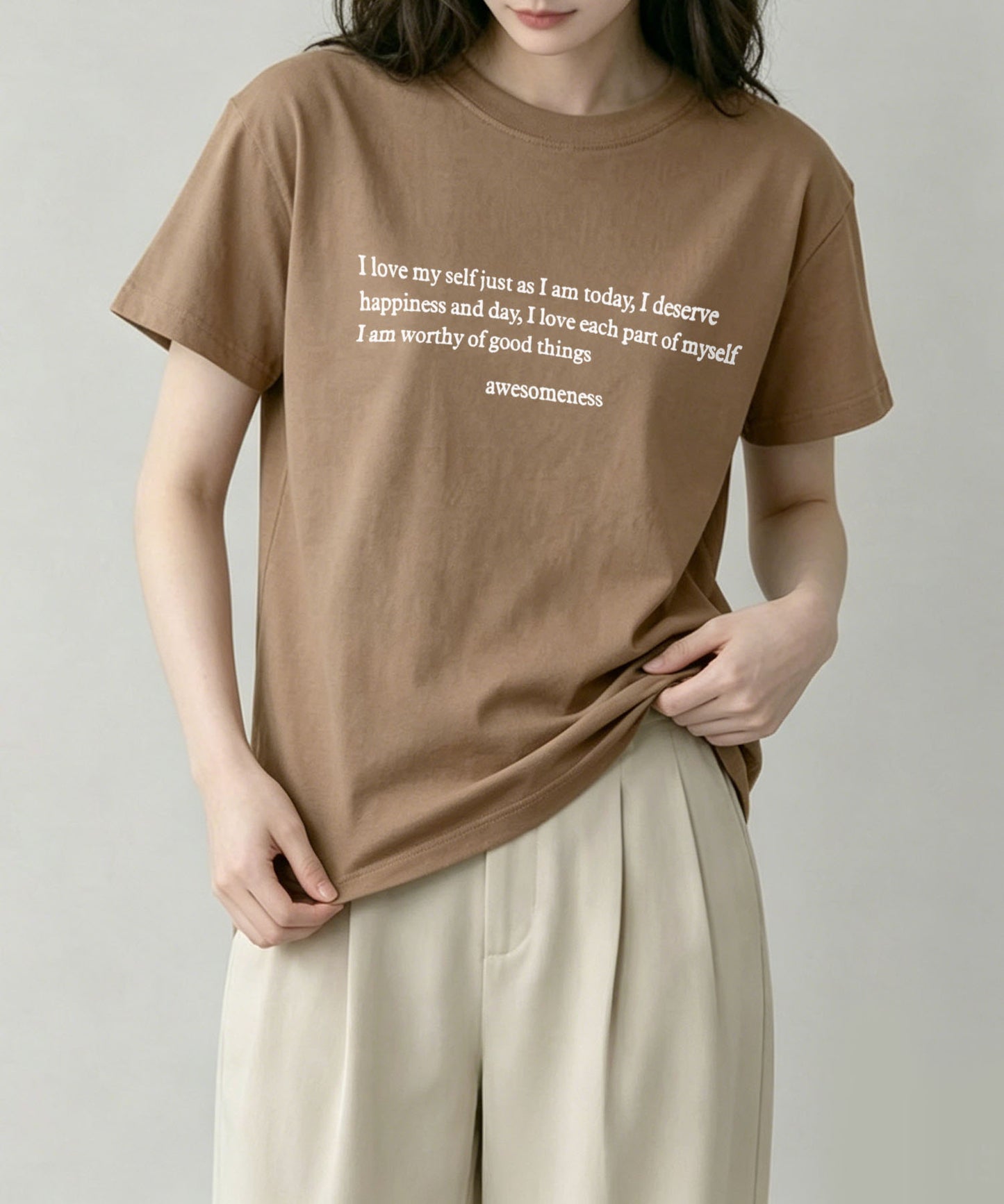 aimoha/ミニメッセージロゴTシャツ