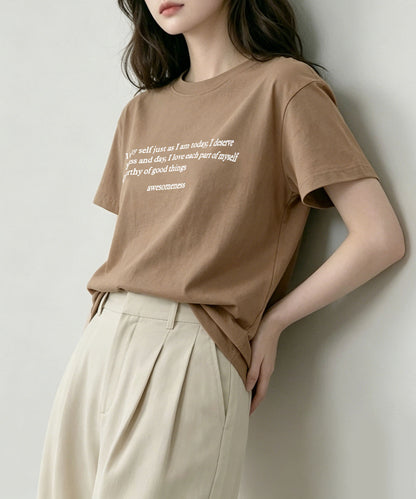 aimoha/ミニメッセージロゴTシャツ