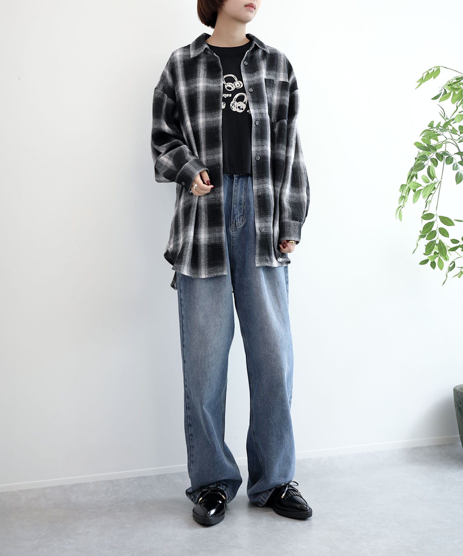 チェックBIGシャツ