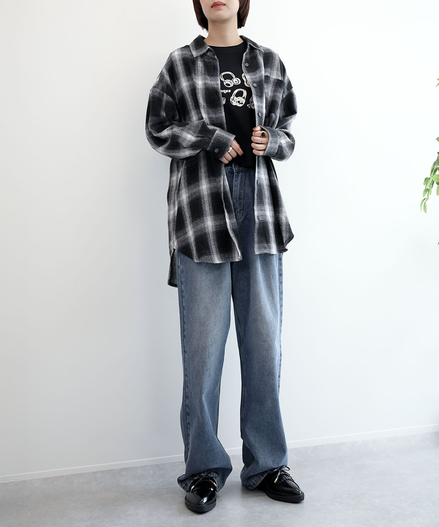 チェックBIGシャツ