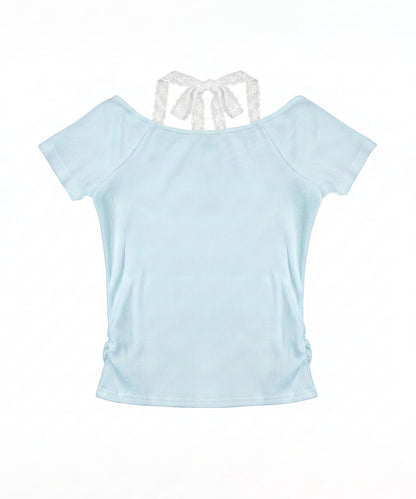 HOOK for girls レースレイヤード風 × グラフィック コンパクトT