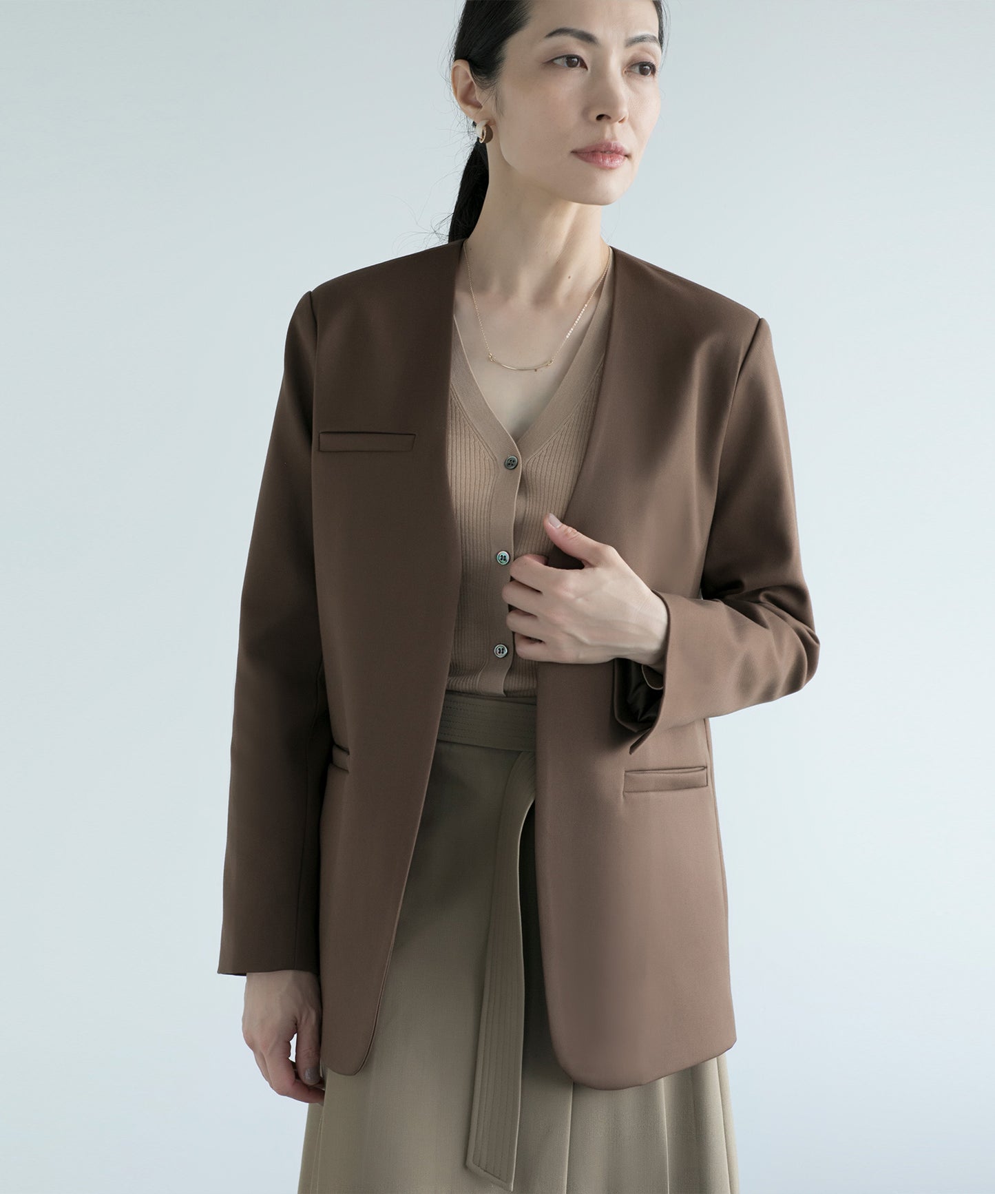 【DECADE CLASSIC】ノーカラー ジャケット