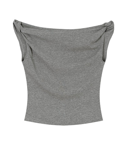HOOK for girls クロス柄グラフィック オフショルダークロップドTシャツ