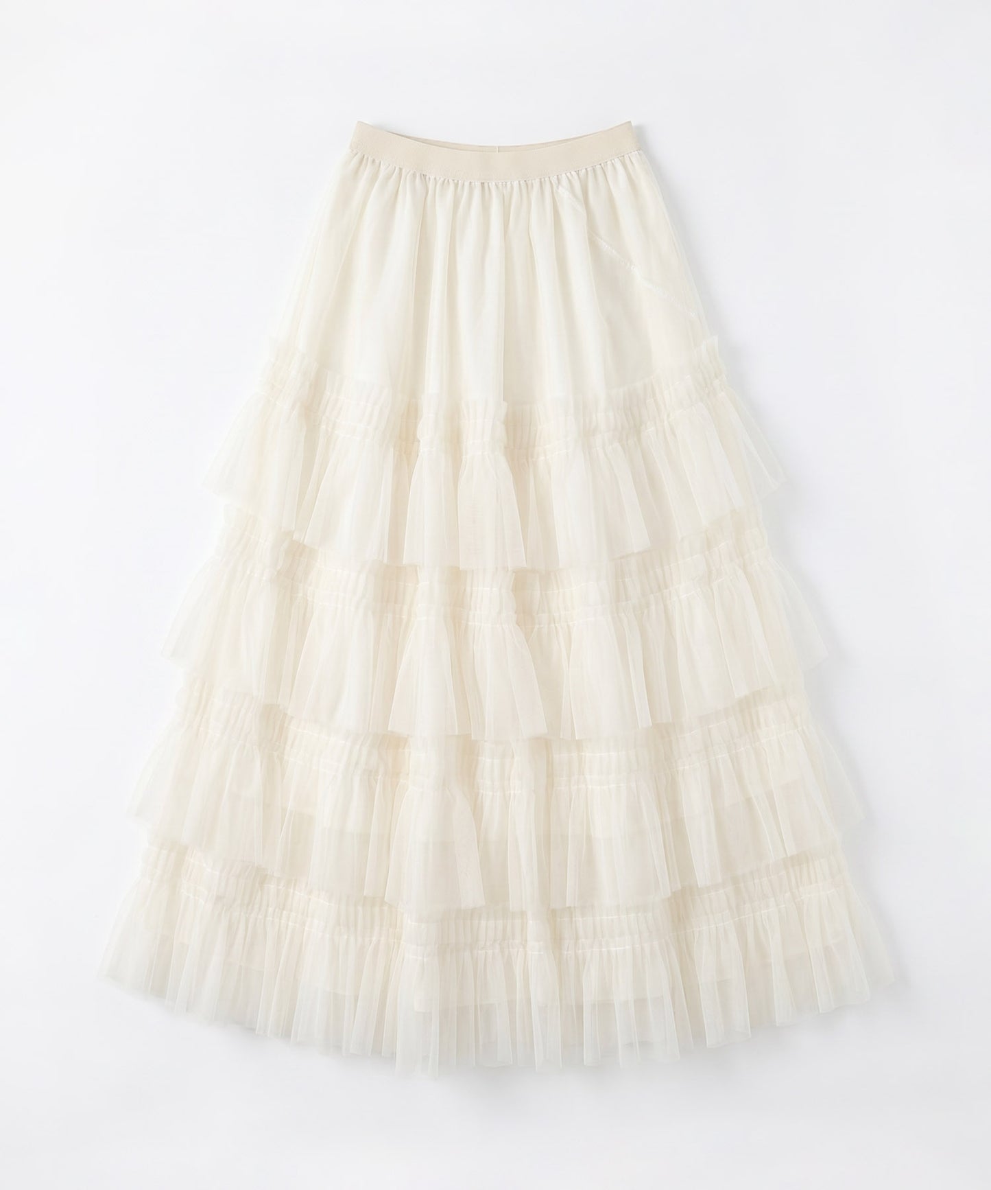 HOOK for girls リボン付きふわふわフリルロングスカート