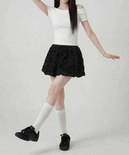 HOOK for girls　立体ローズミニスカート