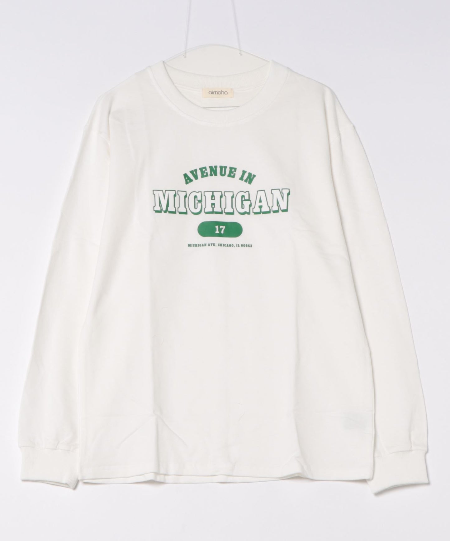 aimoha/カレッジロゴ長袖Tシャツ