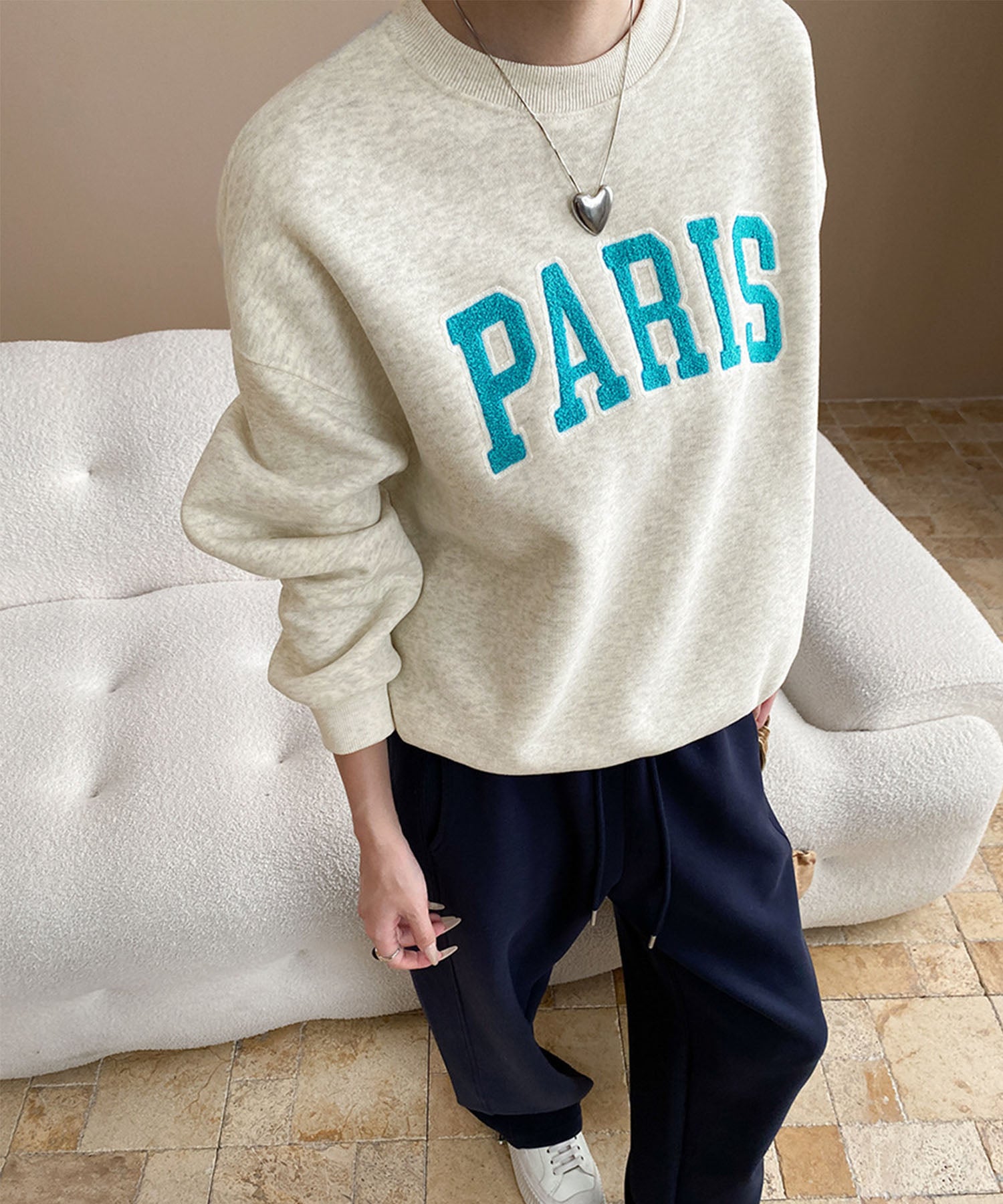 aimoha/サガラ刺繍 ビッグスウェット