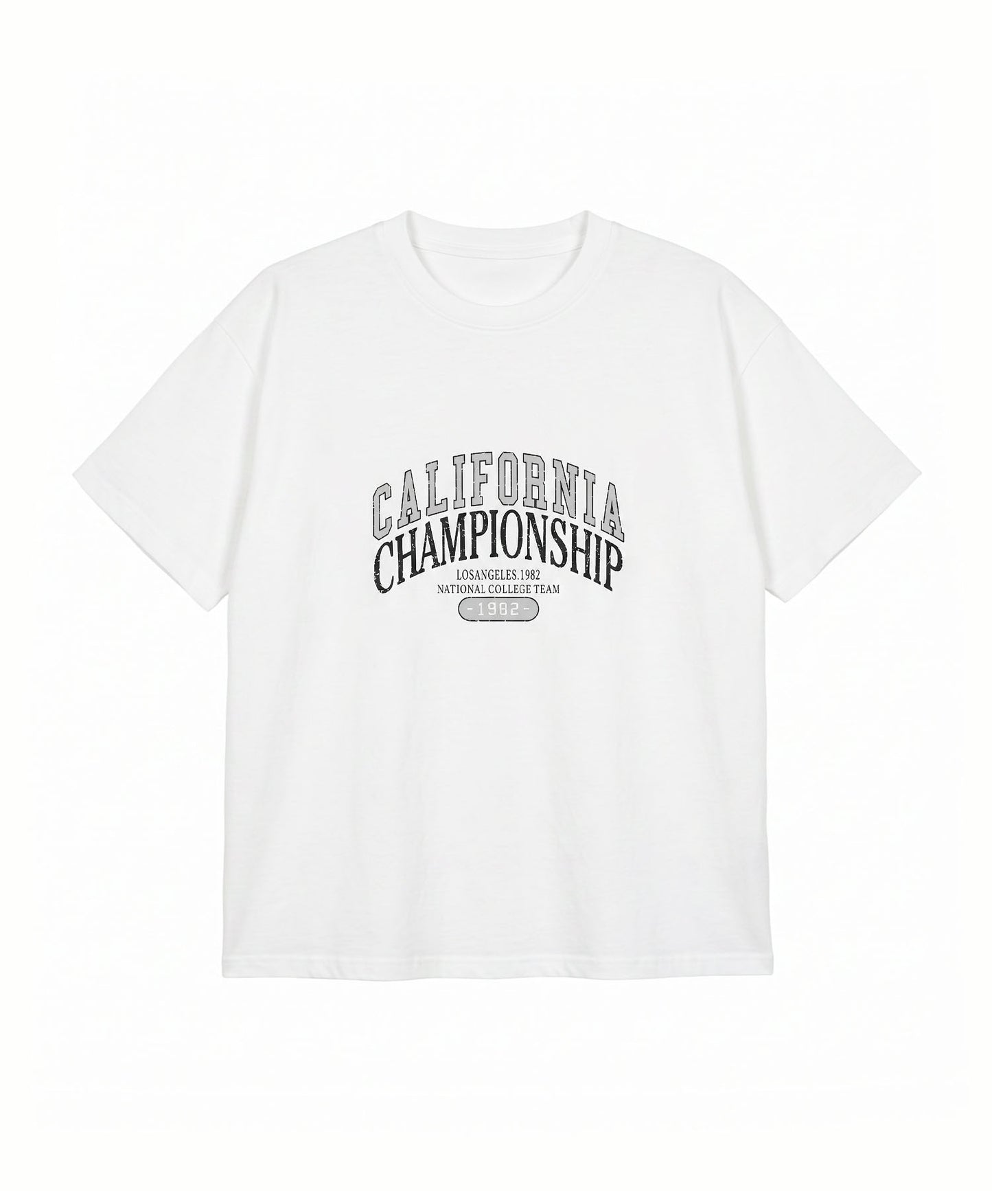 aimoha/カレッジロゴプリントTシャツ