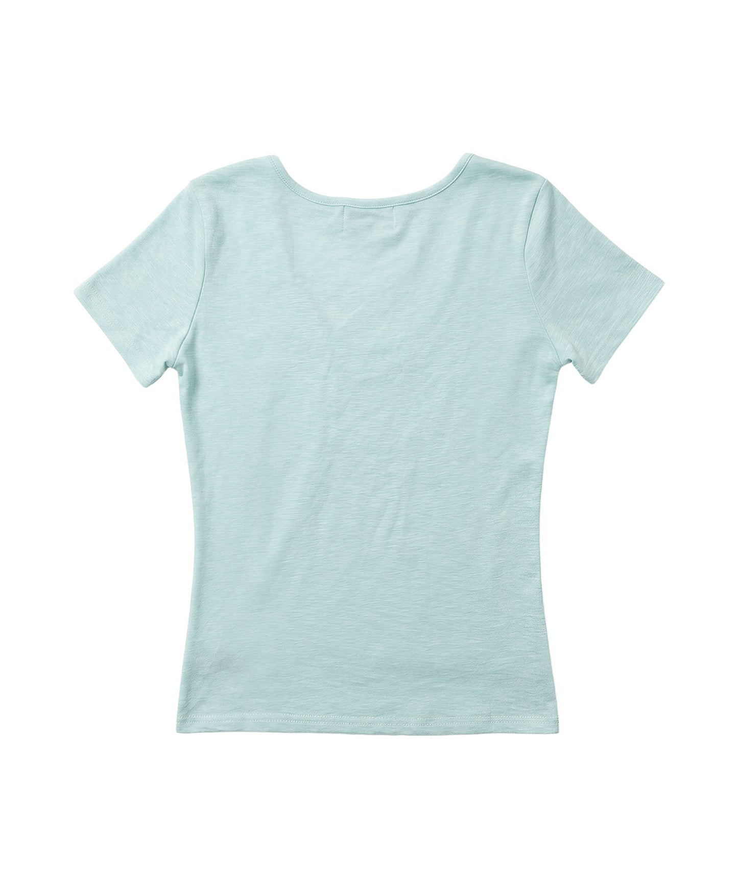 HOOK for girls　リボンロゴプリント レイヤード風UネックTシャツ
