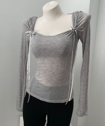 【Jasmine】リボンスリムTシャツ