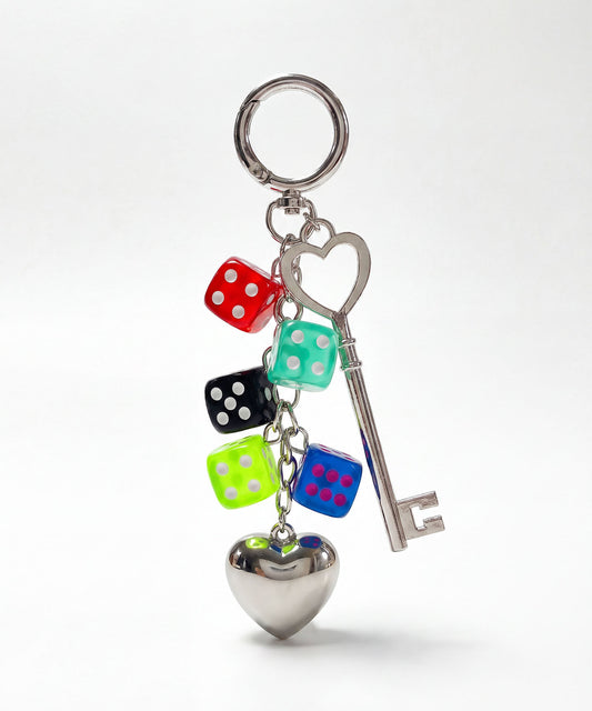 HOOK ダイスキューブ ハート チャーム キーチェーン ストリート キーホルダー