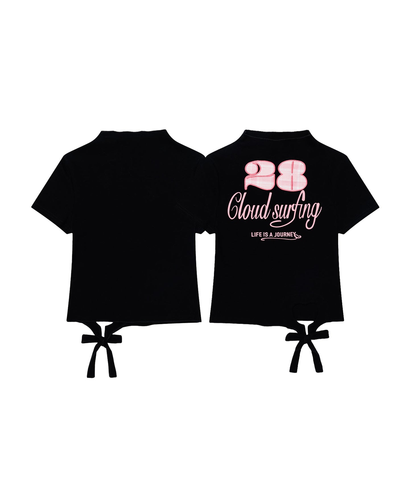 HOOK for girls　ガーリーカジュアルリボンTシャツ