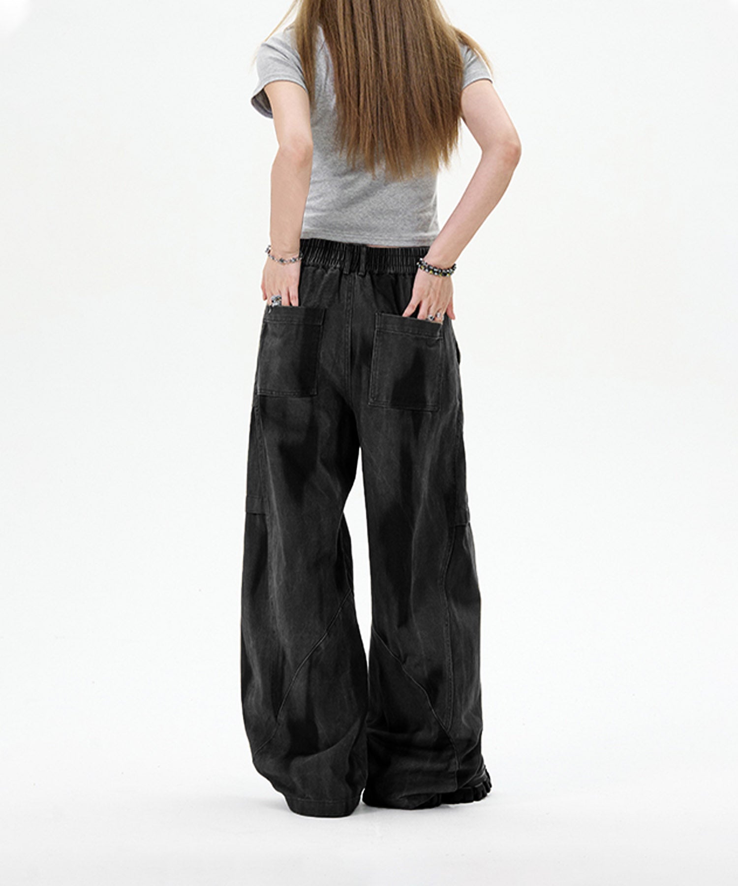 HOOK -select- Military Paint Volume Switching Curve Work Pants