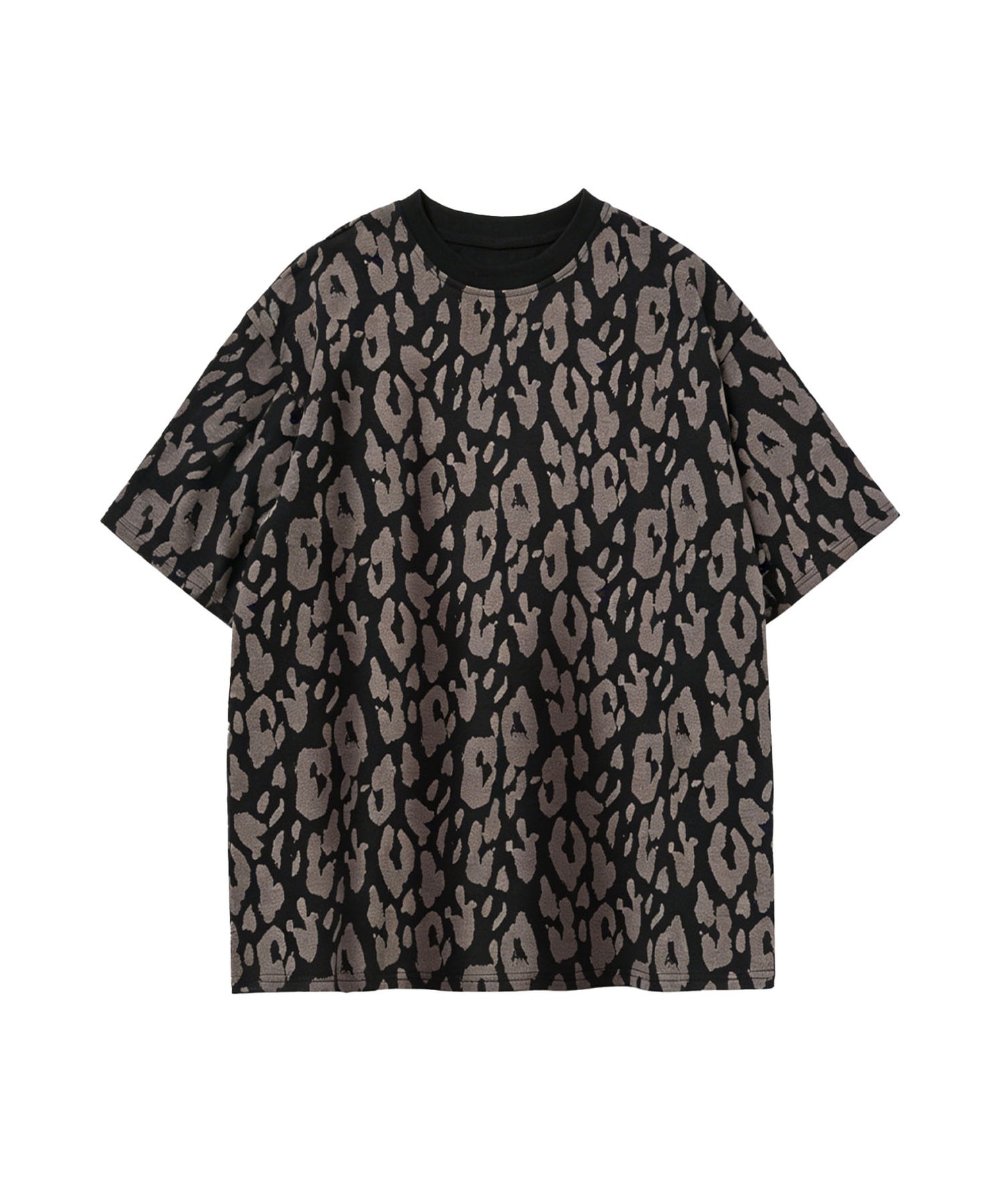 HOOK for girls　レオパード総柄 半袖Tシャツ / アニマル柄 ビッグシルエット カジュアル