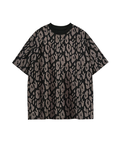 HOOK for girls　レオパード総柄 半袖Tシャツ / アニマル柄 ビッグシルエット カジュアル