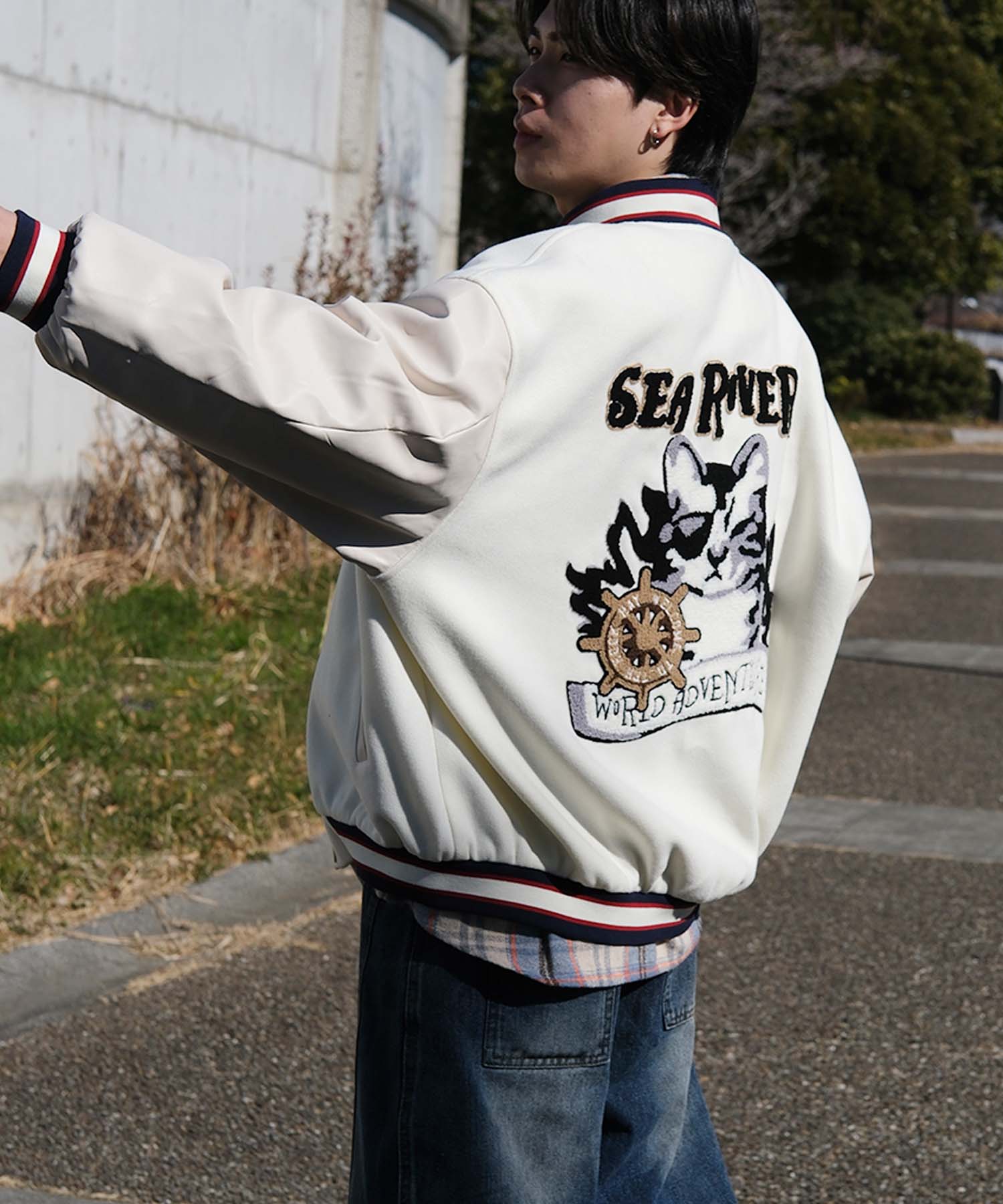 HOOK -original-　サガラ刺繍ワッペンスタジャン