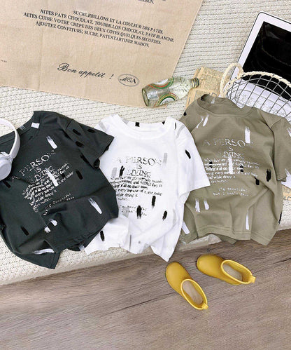 【aimoha KIDS】カジュアルプリントTシャツ-蝶- (SS)