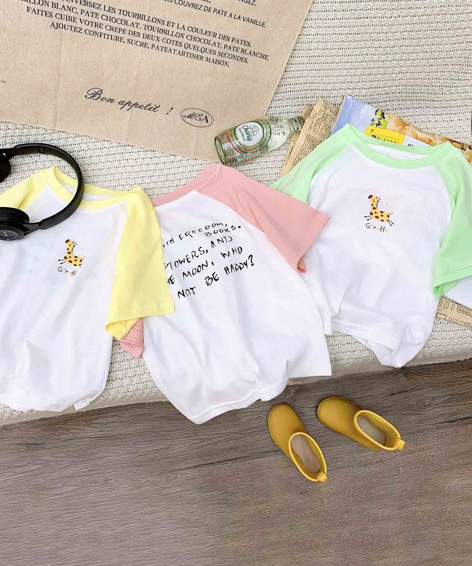 【aimoha KIDS】カジュアルプリントTシャツ-蝶- (SS)