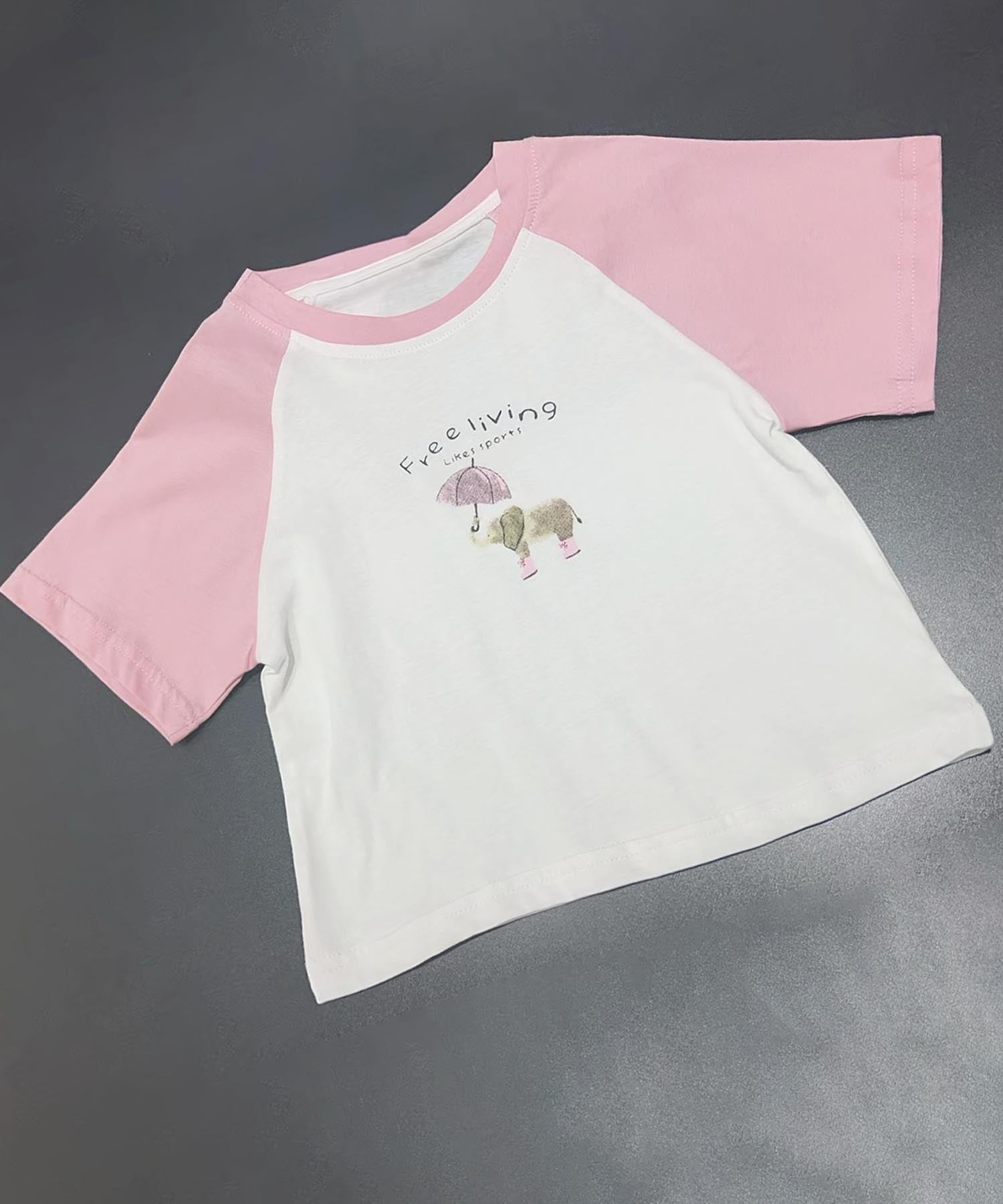 【aimoha KIDS】カジュアルプリントTシャツ-蝶- (SS)