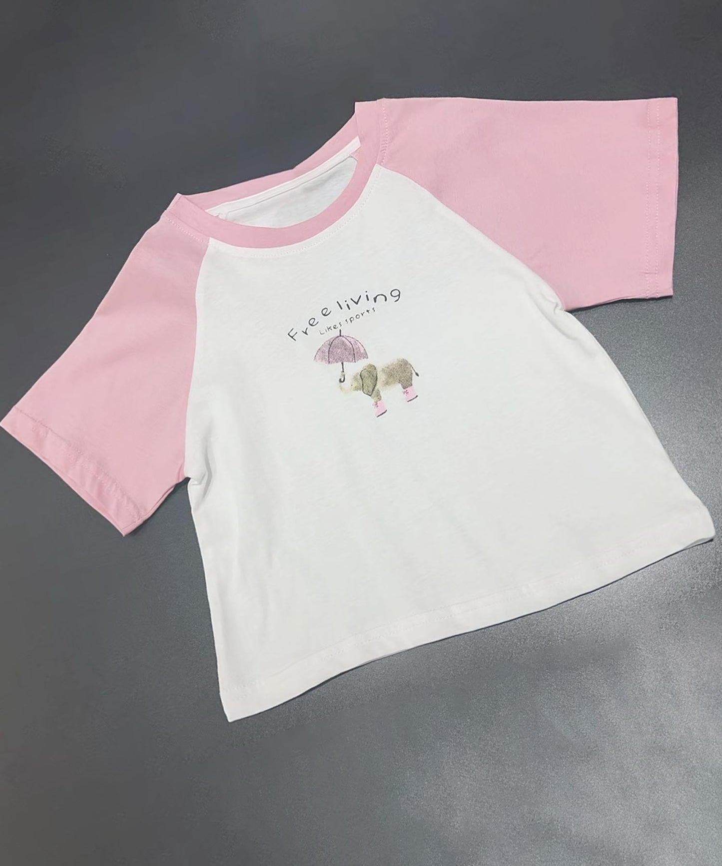 【aimoha KIDS】カジュアルプリントTシャツ-蝶- (SS)