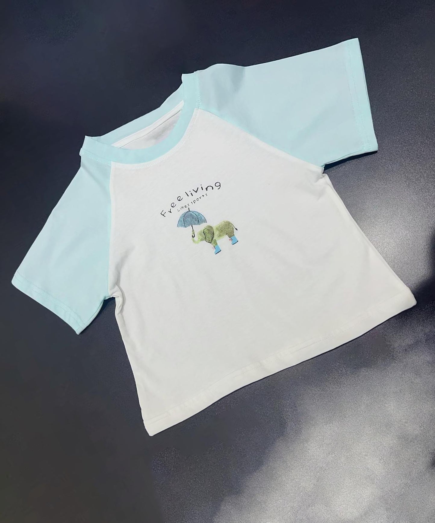 【aimoha KIDS】カジュアルプリントTシャツ-蝶- (SS)