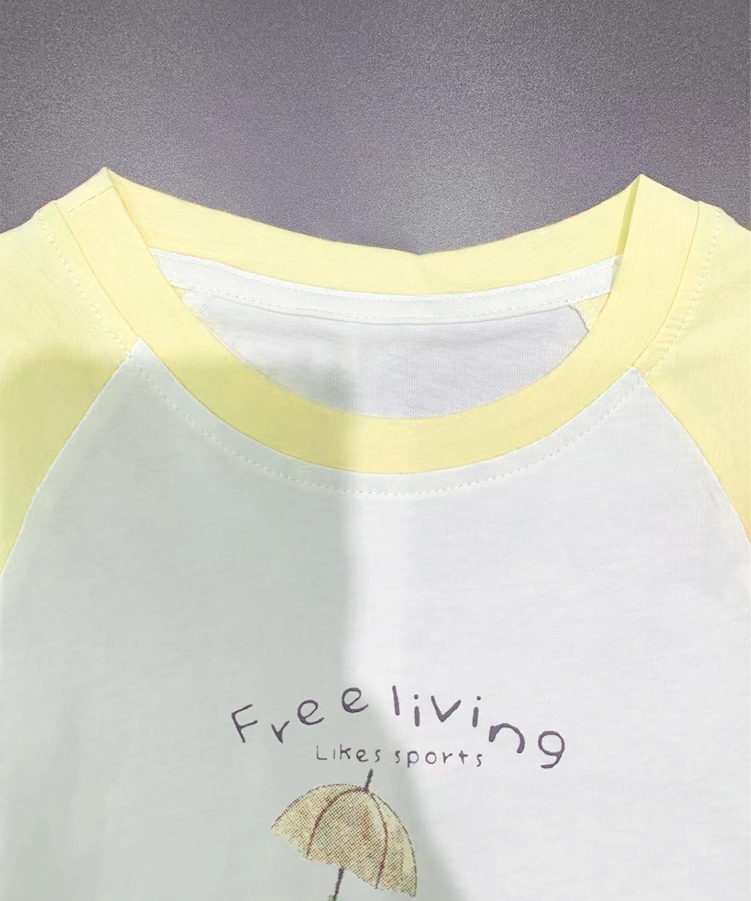 【aimoha KIDS】カジュアルプリントTシャツ-蝶- (SS)