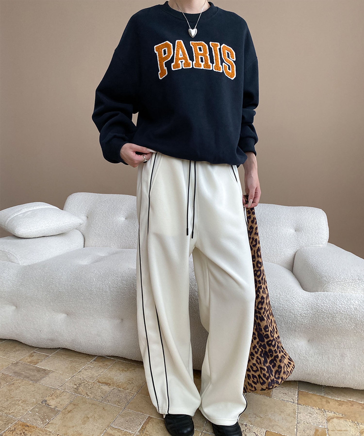 aimoha/サガラ刺繍 ビッグスウェット