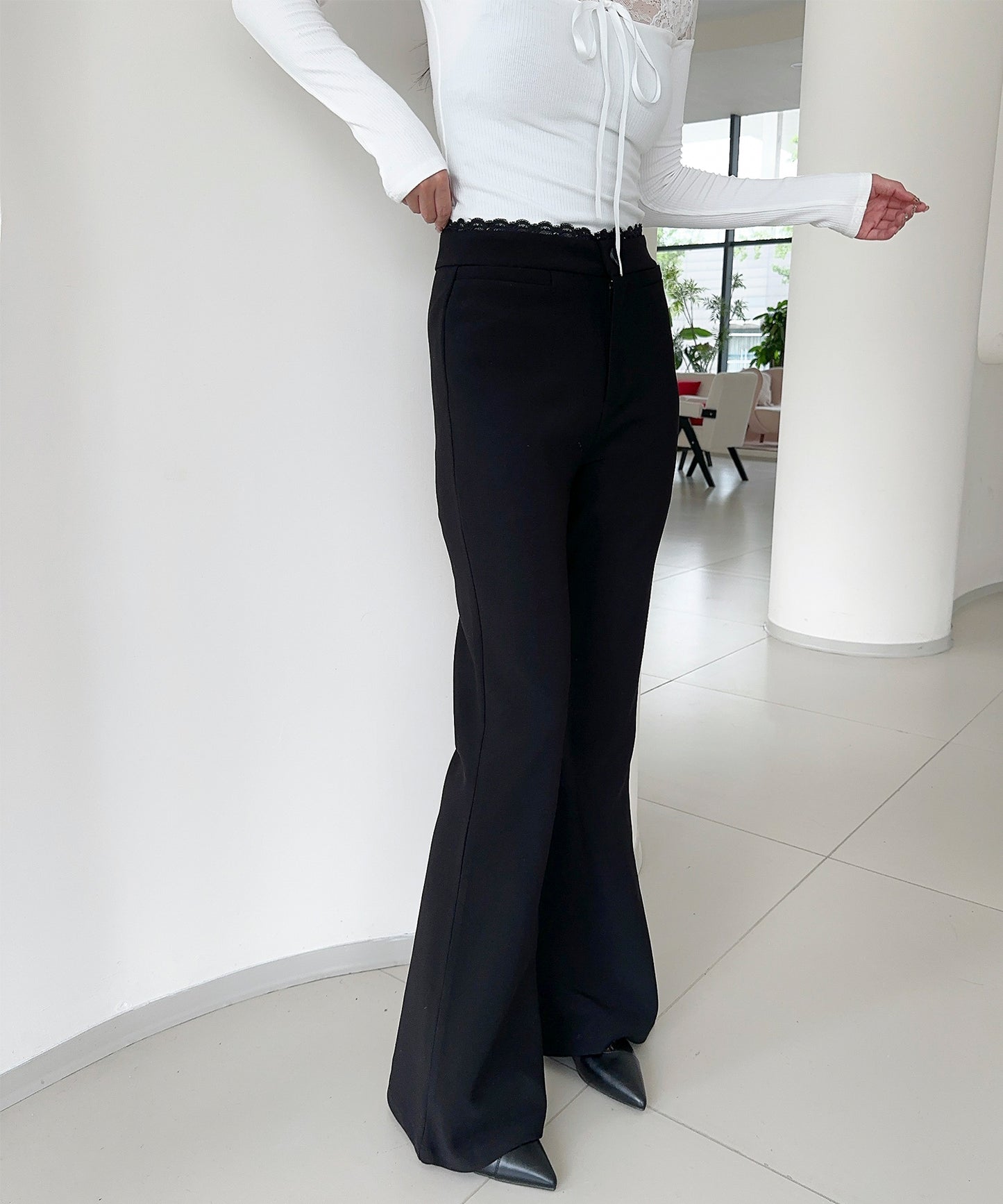 【Jasmine】ハイウエストフレアパンツ