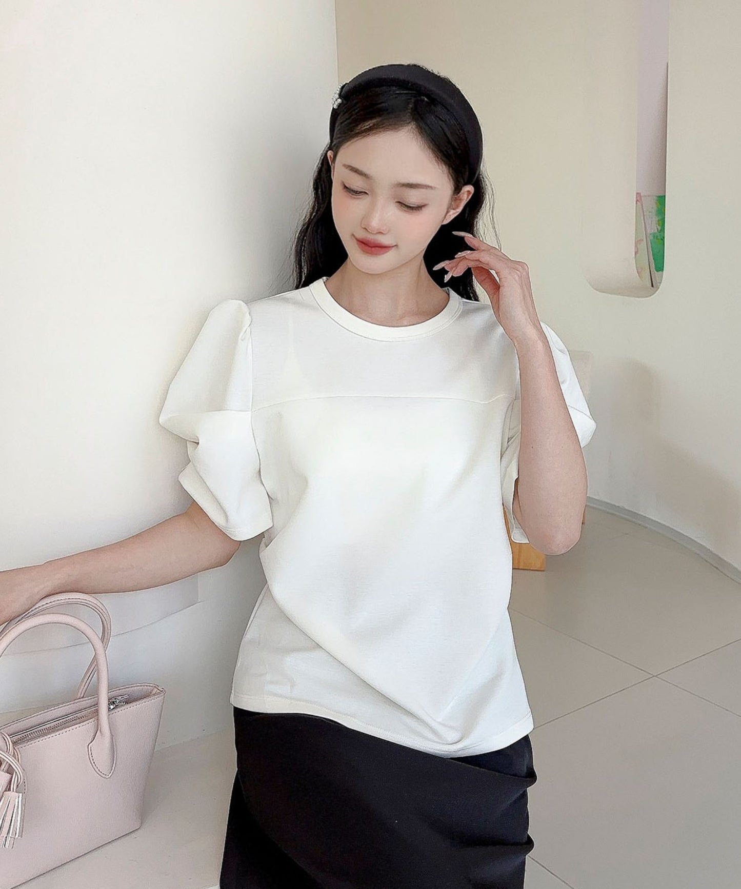 【Jasmine】パワショル切り替えTシャツ
