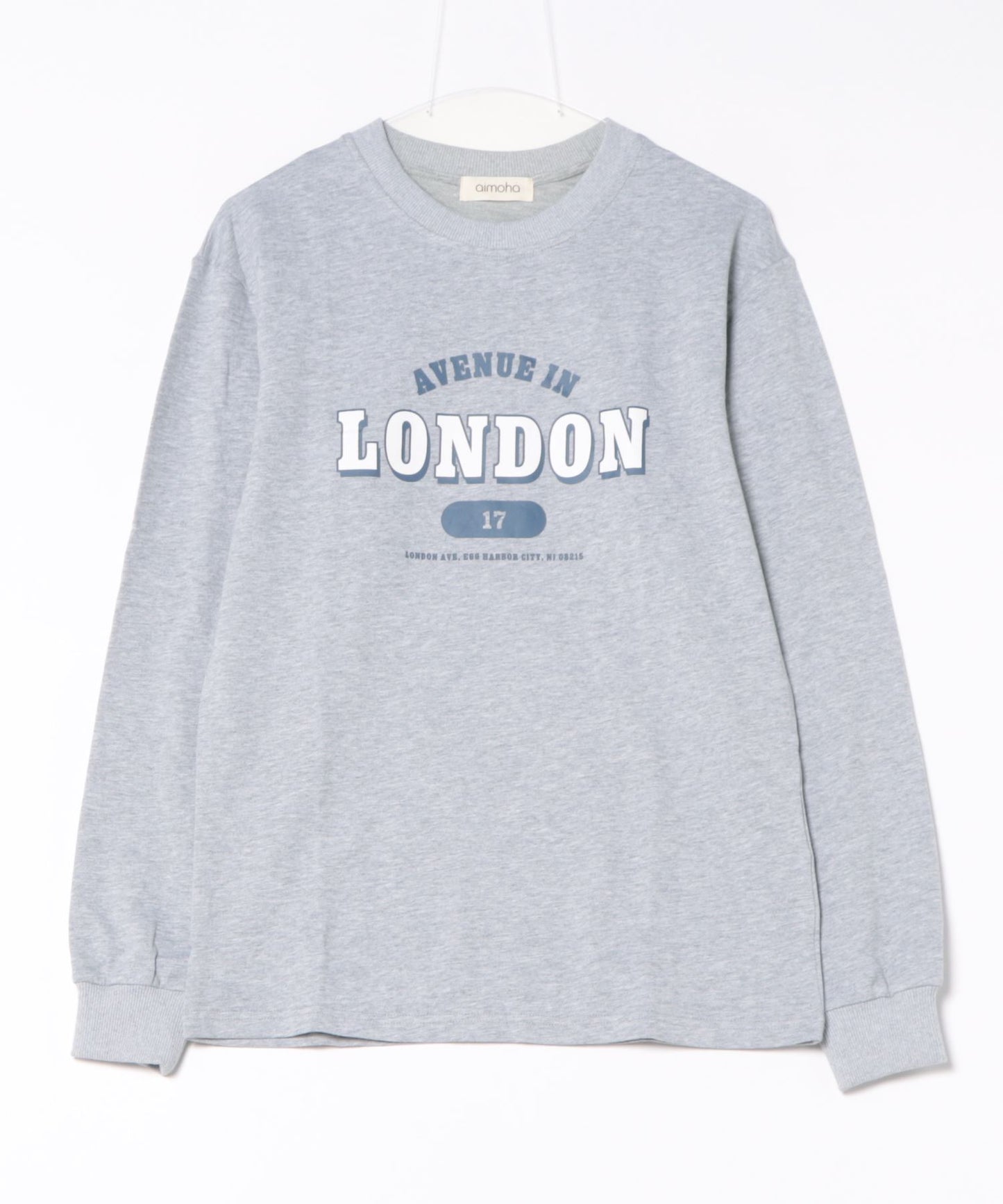 aimoha/カレッジロゴ長袖Tシャツ