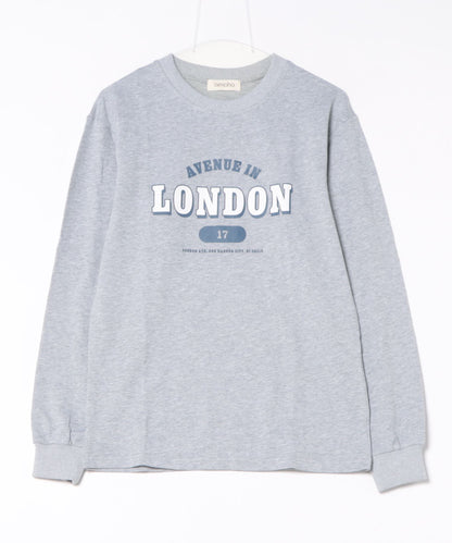 aimoha/カレッジロゴ長袖Tシャツ